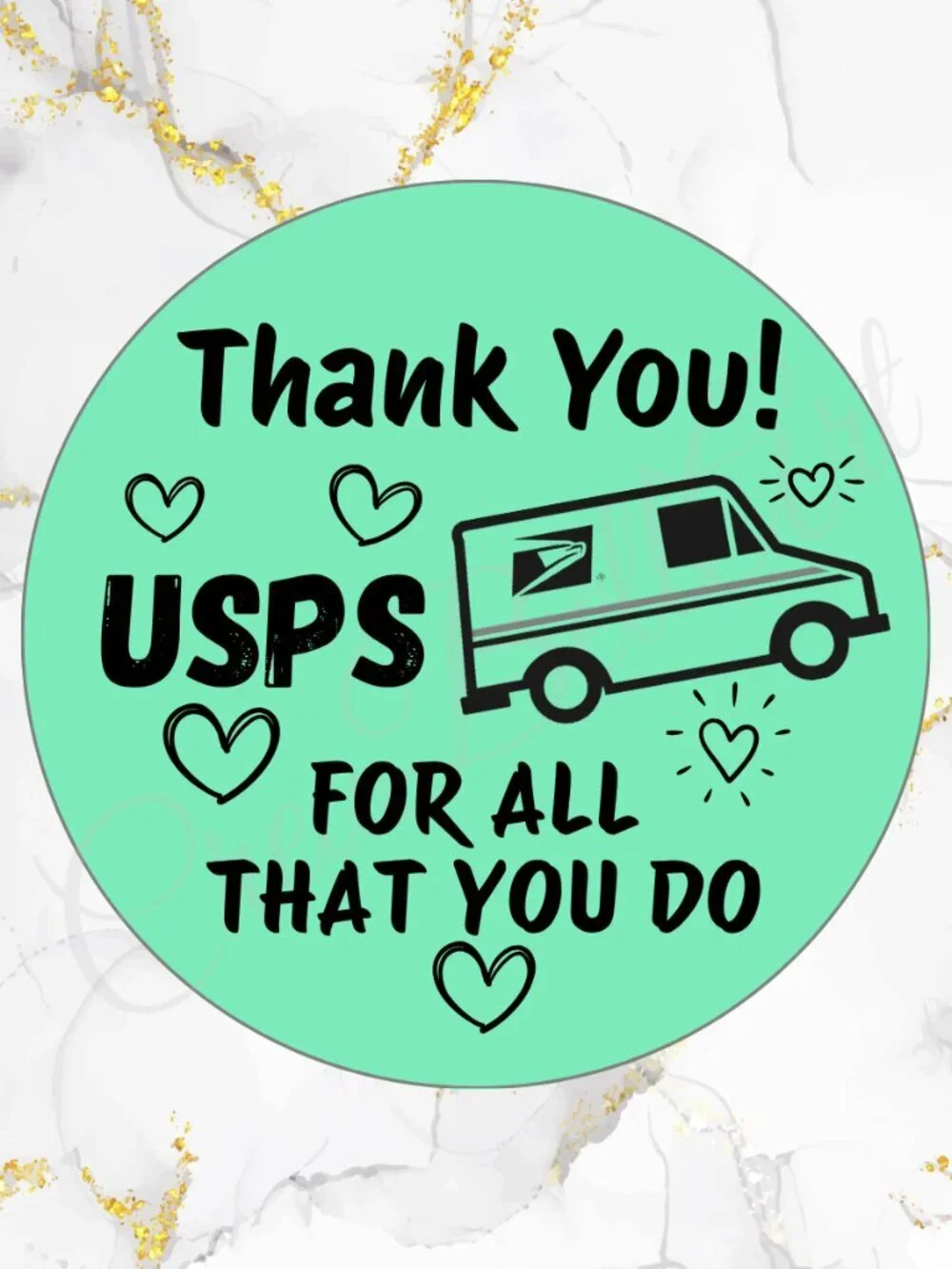 100 USPS Thank you Stickers  Thermal Stickers 2 inch